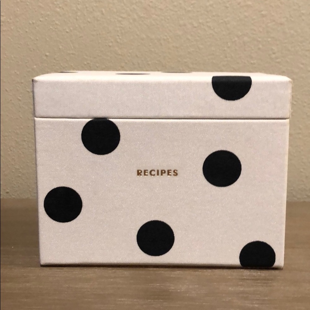Kate Spade Deco Dot Recipe Box